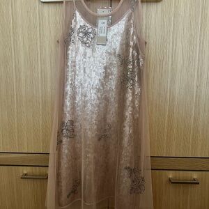 Chan Luu Pink Sequin Mini Dress